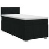 vidaXL Lit boxspring avec matelas Noir 90 x 190 cm Tissu