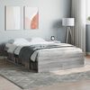 vidaXL Cadre de lit sans matelas sonoma gris 120x200 cm