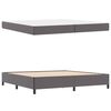 vidaXL Cadre de lit avec matelas Gris 200 x 200 cm tissu