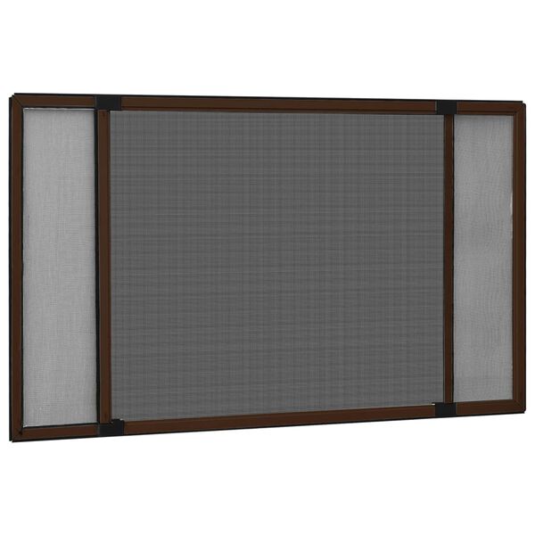 vidaXL Moustiquaire extensible pour fenêtres Marron (75-143)x50 cm