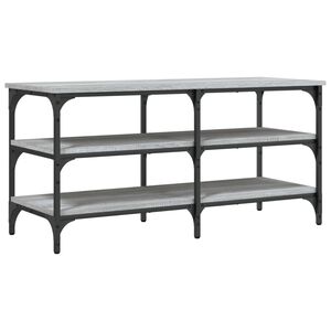 vidaXL Banc &agrave; chaussures sonoma gris 100x38,5x49 cm bois d'ing&eacute;nierie
