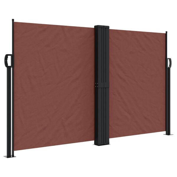 vidaXL Auvent lat&eacute;ral r&eacute;tractable marron 140x1200 cm