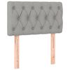 vidaXL Sommier &agrave; lattes de lit avec matelas Gris clair 80x200 cm Tissu