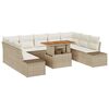 vidaXL Ensemble de canap&eacute; de jardin 10 pc Beige et cr&egrave;me