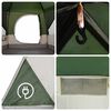 vidaXL Tente Cabane avec toit avec stockage Vert 400 x 350 x 212 cm