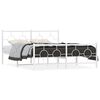 vidaXL Cadre de lit m&eacute;tal sans matelas et pied de lit blanc 150x200 cm
