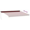 vidaXL Auvent manuel r&eacute;tractable bordeaux 450x350 cm