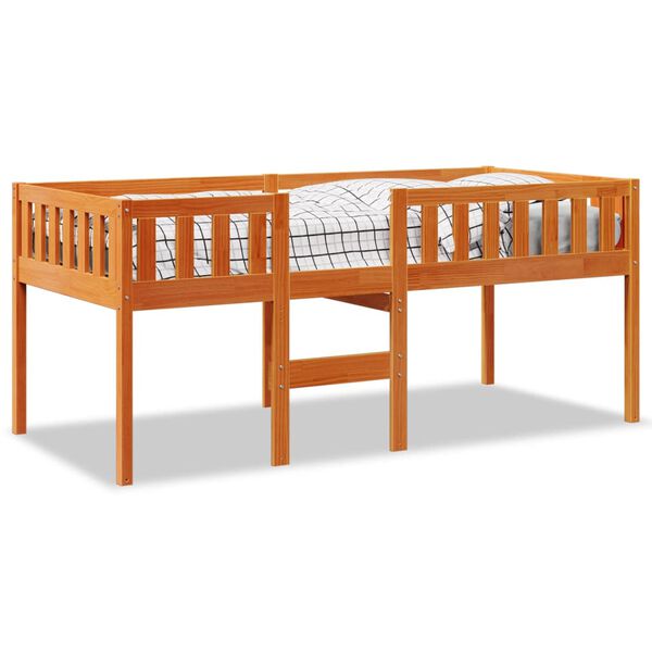 vidaXL Lit pour enfants sans matelas cire marron 90x190 cm pin massif