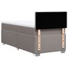 vidaXL Sommier &agrave; lattes de lit avec matelas Taupe 90x200 cm Tissu