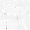 vidaXL Ensemble de salle &agrave; manger pour jardin 7 pcs Blanc Aluminium