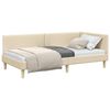 vidaXL Cadre de lit d'angle Cr&egrave;me 100 x 200 cm Tissu