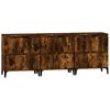 vidaXL Buffets 3 pcs ch&ecirc;ne fum&eacute; 60x35x70 cm bois d'ing&eacute;nierie