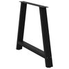 vidaXL Pieds de table &agrave; manger en forme de A, 2 pi&egrave;ces, noir, 90 x (72-73) cm, acier