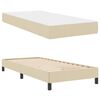 vidaXL Lit &agrave; ressorts avec matelas Cr&egrave;me 80 x 200 cm tissu
