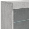vidaXL Buffet avec lumi&egrave;res LED gris b&eacute;ton 60,5x37x67 cm