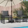 vidaXL Ensemble de meubles d'ext&eacute;rieur 3 pcs Noir et Gris fonc&eacute;