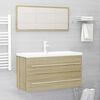 vidaXL Ensemble de meubles de bain 2 pcs Ch&ecirc;ne sonoma Agglom&eacute;r&eacute;