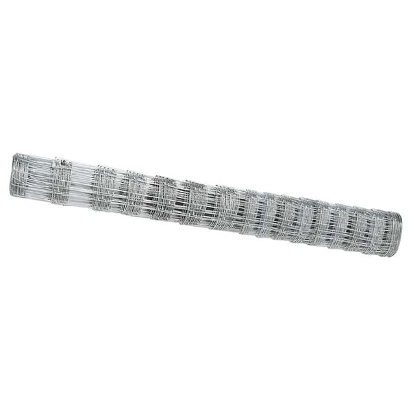 vidaXL Cl&ocirc;ture de prairie Argent&eacute; 25 x 1,2 m Acier galvanis&eacute;