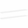 vidaXL &Eacute;tag&egrave;res murales 2 pcs Blanc brillant 100x9x3 cm