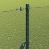 vidaXL Poteau de cl&ocirc;ture. Vert 25 x 1,5 m (maille de 13 mm) Acier