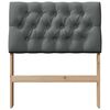 vidaXL T&ecirc;te de lit capitonn&eacute;e Gris fonc&eacute; 80 cm Pin massif