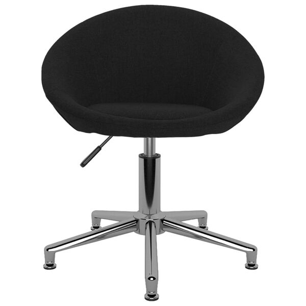 vidaXL Chaises pivotantes &agrave; manger lot de 2 noir tissu