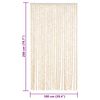 vidaXL Rideau anti-mouches beige et blanc 100x200 cm chenille