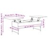 vidaXL Table basse chêne fumé 100x50x40 cm bois d'ingénierie et métal