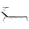 vidaXL Chaises longues pliables et toit lot de 2 Aluminium textilène