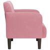 vidaXL Fauteuil avec accoudoirs rose 54 cm velours