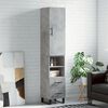 vidaXL Buffet haut Gris b&eacute;ton 34,5x34x180 cm Bois d'ing&eacute;nierie