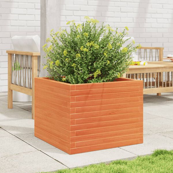 vidaXL Jardini&egrave;re cire marron 60x60x46 cm bois de pin massif