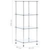 vidaXL &Eacute;tag&egrave;re 4 niveaux Transparent 40x40x100 cm Verre tremp&eacute;