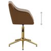 vidaXL Chaises pivotantes &agrave; manger lot de 4 marron velours