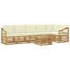 vidaXL Ensemble de canap&eacute;s d'ext&eacute;rieur 7 pc Blanc et cr&egrave;me Polyester