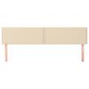 vidaXL T&ecirc;tes de lit 2 pcs Cr&egrave;me 90x5x78/88 cm Tissu
