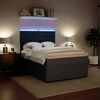 vidaXL Sommier &agrave; lattes de lit et matelas Gris fonc&eacute; 140x190cm Velours