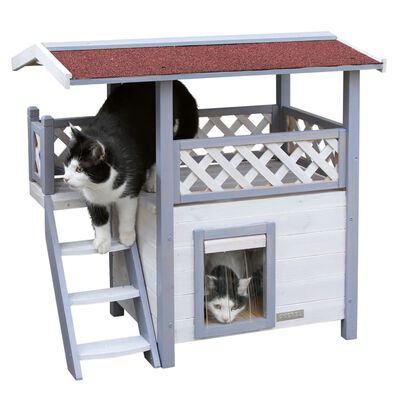 Kerbl Maison pour chats Lodge Ontario 77x50x73 cm Gris clair