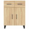vidaXL Buffet haut Ch&ecirc;ne sonoma 69,5x34x180 cm Bois d'ing&eacute;nierie