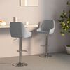 vidaXL Tabourets de bar lot de 2 gris clair tissu