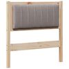 vidaXL T&ecirc;te de lit capitonn&eacute;e avec t&ecirc;te de lit Marron 75 cm Pin massif