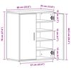 vidaXL Armoire à chaussures Chêne sonoma 60x35x70 cm Bois d’ingénierie