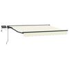 vidaXL Cadre de store manuel avec LEDs Cr&egrave;me et Anthracite 3 x 2 m