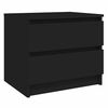 vidaXL Table de chevet Noir 50x39x43,5 cm Agglom&eacute;r&eacute;