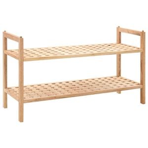 vidaXL &Eacute;tag&egrave;re &agrave; chaussures Bois de noyer massif 69 x 26 x 40 cm