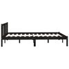 vidaXL Cadre de lit sans matelas noir bois de pin massif