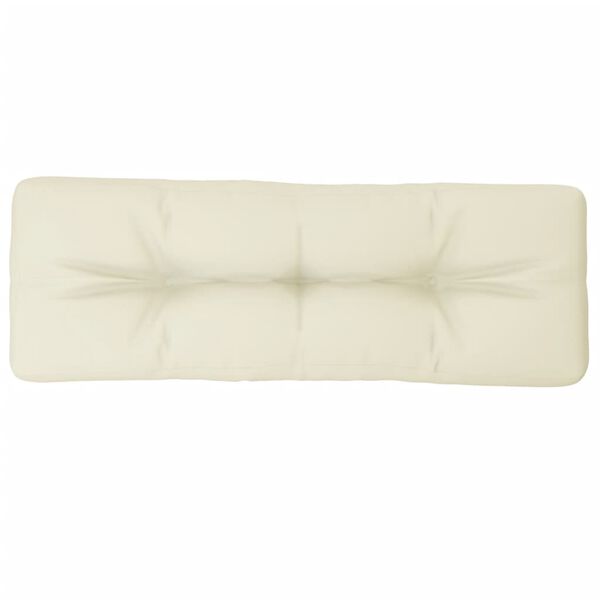 vidaXL Coussin de palette cr&egrave;me 120x40x12 cm tissu