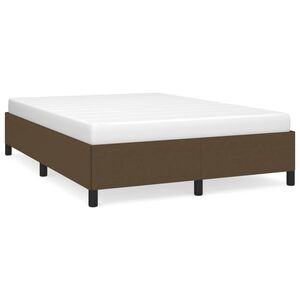 vidaXL Cadre de lit sans matelas marron fonc&eacute; 140x200 cm tissu