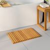 vidaXL Tapis de bain Uni Marron 60 x 40 cm bois