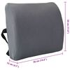 vidaXL Oreiller avec oreiller R&eacute;glable Gris 34 x 31.5 x 12 cm Maille